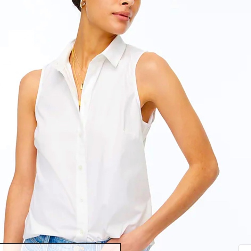 J.Crew Factory Sleeveless collared blouse NWT